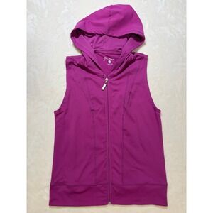 Goals Purple Full Zip Perforated Sleeveless Hoodie‎ Vest Womens XS Excellent